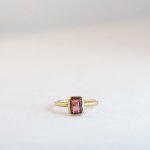 Emerald Cut - Small - Pink Tourmaline Large