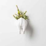 Rhino Wall Planter Head tail - Gloss White Tail