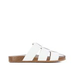 Leather Clog Sandals -white