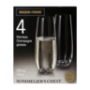 Forine Sommelier's Chest Crystal Stemless Champagne Glass 4 Piece Set