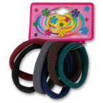 Hair Elastic Rings Fabric Medium - 6 Pack - Assorted