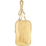 Clicks Mock Croc Cellphone Pouch Gold