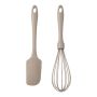 Essential 2-PIECE Silicone Whisk And Spatula Set For Easy Cooking - Baking