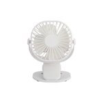 Rechargeable White Clip table Fan FAN019