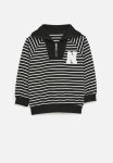 PoP Candy Half Zip Striped Sweater - Black & White