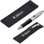 Turbo Tide Ball Pen In Felt Pouch - Yellow