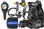 Cressi Patrol Bcd Scuba Diving Gear W AC2 Compact Regulator Compact Octo MINI Spg Psi Gauge & Gupg Regulator Bag XL