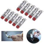 5PCS 10PCS Pig Watering Drinker Stainless Steel Automatic Nipple Drinking For Farm Animal Livestock Cow Hog Nipple Waterer Tools