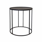 Orbit Metal Round Side Table Black