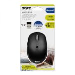 Port Wireless Combo Bluetooth Mouse & 2.4 Ghz – Black