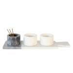 Marble Pinch Pot Serving Set