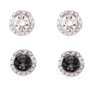 Lara Earring Set - Silver Night & Clear Crystal