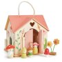 Rosewood Cottage Dolls House Including Dolls And Furniture By