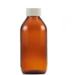 50ML Amber Glass Generic Bottle With Screw Cap - White 28 410