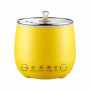Portable Electric Multi-function Cooker 1.8L With Glass Lid - Yellow 350W