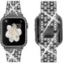 Crystal Diamond Strap For Apple Watch Black 44MM