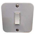 Ausma Industrial Wall Switch 1 Lever White 8CM