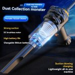 1PC Multi-function Vacuum Cleaner Wireless Handheld Compact High-power Vacuum Cleaner USB Charging 3000PA 1200MAH Office Cleanin