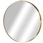 Aluminium Gold Frame Round Mirror 80CM