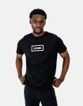 Box Print Black T-Shirt - XXL Black