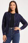 Ladies Branded Lace Zipp-up Cover Jacket
