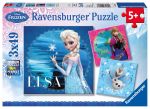 Frozen Elsa Anna & Olaf 3X49 Piece Puzzle
