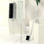 3PCS SET Hair Styling Accessories Kit Eyebrow Brush Double Head Brush Transparent Pointed Tail Fine Tooth Comb Hair Teasing Brus