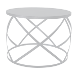Cross Coffee Table - Light Grey Ferrograin