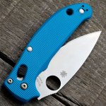 Spyderco Manix 2 Lightweight Lw SCALES Aggressive Agent Series Linerless - Anodized Cobalt Blue