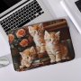 1 Piece Set 2 Sizes Cut Cats And Flowers Printed Laptop Bag Soft Tablet Cover Suitable For Laptop Computers Laptop Cover Tablet Cover