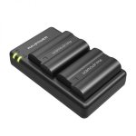 Nikon Ravpower 2X 2100MAH Replacement Batteries For EN-EL15 With Charger Set Black