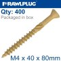 R-dsx Decking Screws M4 X 40X24 Ginger Ruspert X400-TUB