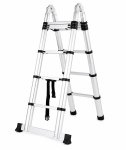 1.9M + 1.9M Aluminium Telescopic A-frame Ladder Folding Multi-purpose Extension Ladder