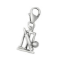 C1071-C10286 - 925 Sterling Silver Cricket Bat & Ball Charm