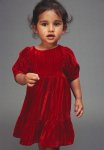 Crushed-velvet Dress - Red