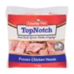 County Fair Top Notch Frozen Chicken Heads 1KG
