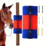 Livestock Grooming Brush - Full Body Massage & Itch Relief For Horses Cows Sheep Pigs Durable Plastic No Batteries Required