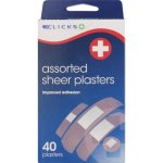 Clicks Assorted Sheer Plasters 40 Plasters