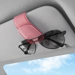 Sunglass Holder For Car Magnetic Leather Sunglasses Holders Car Visor Sunglasses Clip And Ticket Card Eyeglass Hanger Clip For C