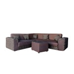 Boxarm Corner 3 Piece Lounge Suite Black And White Balra
