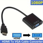 Hdtv To Vga Adapter - USB Powered Male To Female Connector For Computers Laptops Monitors Projectors Hdtvs Chromebooks Raspberry