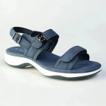 Ladies Action Comfort Sandals - Navy - 8