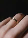 Flat-shaped Gold Ladies Ring - XL UK Ring Size R+ To Z White Gold 18K Gold