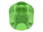 Parts Plain Minifigure Head Block Open Stud 3626B - Trans-bright Green