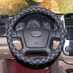 38CM Leather Steering Wheel Handlebar Cover Case