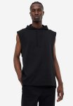 Drymove Sleeveless Sports Hoodie - Black