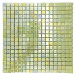 MINI Pearl Glass Mosaic Tiles Lime Green 30CM X 30CM