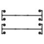 High-quality Industrial Pipe Clothes Rack Wall Mounted Clothe Rack - 100CM - 2 Pieces