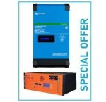 VIC-EASY-3K-GX-REV-R100 Victron 3KVA Hybrid Gx With 1 X Revov R100 Easysolar-ii 48 3000 35-32 Mppt 250 70 Gx Revov Lithium R100