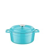 Lava Round Casserole 24CM Matt Turquoise 4.49LT